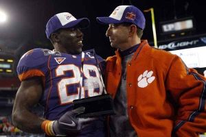 Head Coach Dabo Swinney and C.J. Spiller