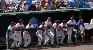Clemson players in dugout