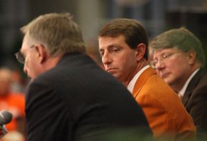 dabo swinney, terry don phillips and tim bourret