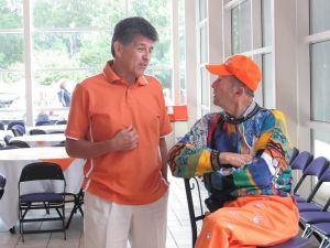Clemson letterwinners gather at the Letterwinners Room before every home football game.