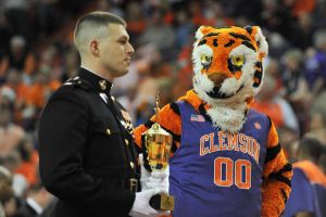 military trophy tiger mascot