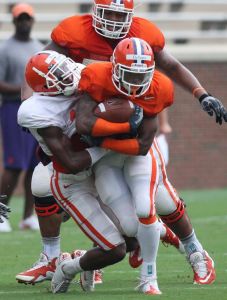 Mike Bellamy, Bashaud Breeland scrimmage 081311