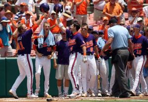 John Hinson homerun celebrate