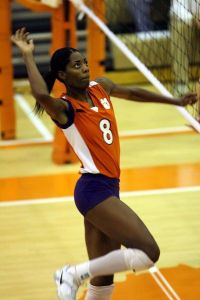 The Clemson volleyball team defeated Alabama 3-1 in the first round of the 2007 NCAA Volleyball Tournament at Jervey Gym.