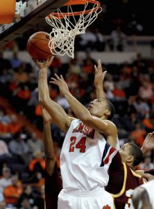 Clemson's Milton Jennings (24) shoots against Winthrop during the first half of an NCAA college basketball game Monday, Nov. 23, 2009, at Littlejohn Coliseum in Clemson, S.C. (AP Photo/Richard Shiro)