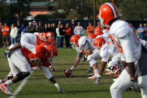 Football Practice With Clemson Students