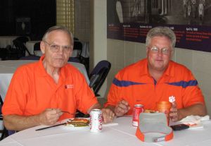 Clemson letterwinners gather at the Letterwinners Room before every home football game.
