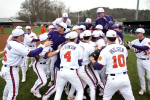 #13 Clemson completed a sweep of Mercer with a 10-3 win on Sunday - Photos courtesy Mark Crammer and The Orange & White