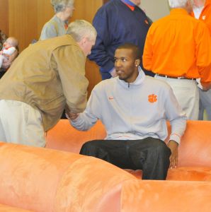The Tiger basketball team, staff and fans gathered at the WestZone Club on Sunday evening for an NCAA Selection Show Viewing Party.