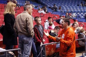 The Clemson men's basketball team participated in a press conference and open practice at UD Arena in Dayton, OH on Monday, March 14.