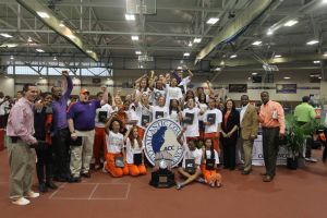 women's team celebrate acc championship