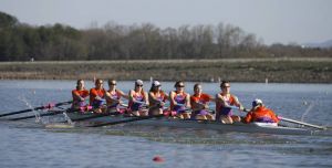 The Clemson rowing team took first place in all four races against Northeastern on Saturday morning on Lake Hartwell.