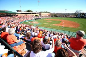 The Clemson baseball team opened the 2008 season Saturday, Feb 23 by sweeping Mercer in a doubleheader at Doug Kingsmore Stadium. The Tigers won the first game, 12-5, and the second one, 6-5. Photos courtesy Mark Crammer and The Orange & White.