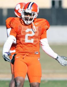 The Tigers practiced on the artificial surface at the Carolina Panthers practice facility on Tuesday afternoon.