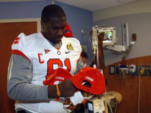 Members of the Clemson team and staff visited Levine Children's Hospital in Charlotte on Tuesday morning.