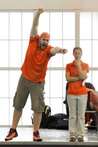 Assistant Coaches Jon Mengering and Mallory Pucci