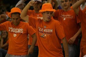 student section fans cheer