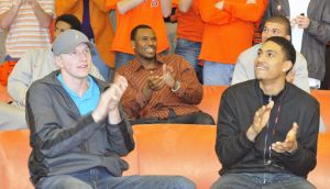 The Tiger basketball team, staff and fans gathered at the WestZone Club on Sunday evening for an NCAA Selection Show Viewing Party.
