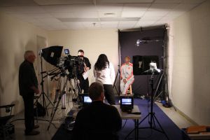 Nikki Dixon (21) during interviews with ACC Network at Greensboro Coliseum in prep for 2012 ACC Tournament on Feb. 29, 2012.