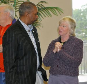 The Tiger basketball team, staff and fans gathered at the WestZone Club on Sunday evening for an NCAA Selection Show Viewing Party.