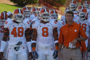 Jeremy Campbell, Jamie Harper and Head Coach Dabo Swinney