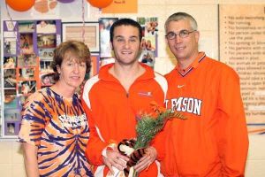 The Clemson men's and women's swimming and diving teams celebrated Senior Day in their final home meet of the season on Saturday, January 30.