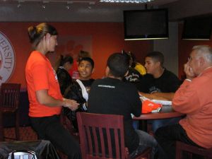Members of the Solid Orange Squad hosted the Lumbee Tribe Boys and Girls Club at Clemson on Wednesday, November 11.
