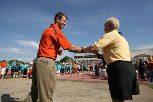Several Clemson student-athletes and staff members helped out at the 2009 Oconee & Pickens County Special Olympics Spring Games which were held at Clemson's Outdoor Track & Field Complex on Friday, April 24.