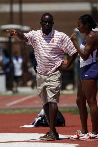 Head Coach Lawrence Johnson and April Sinkler