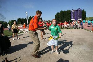 Several Clemson student-athletes and staff members helped out at the 2009 Oconee & Pickens County Special Olympics Spring Games which were held at Clemson's Outdoor Track & Field Complex on Friday, April 24.