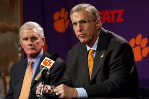 Athletic Director Terry Don Phillips and President James F. Barker