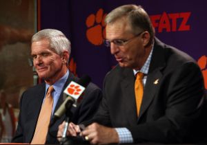 Athletic Director Terry Don Phillips and President James F. Barker