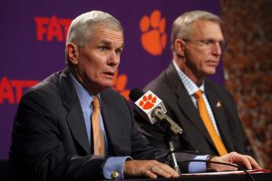 Athletic Director Terry Don Phillips and President James F. Barker