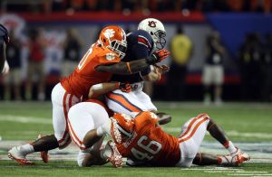 Grady Jarrett and Jonathan Willard