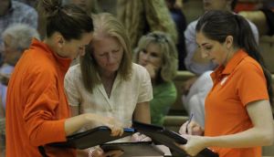 Head Coach Jolene Jordan Hoover and Assistant Coaches Jodi Welp and Kelsey Murphy
