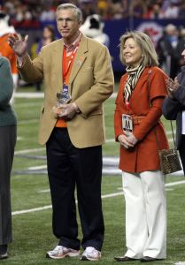 Former Athletic Director Terry Don Phillips was inducted into the Chick-fil-A Bowl Hall of Fame prior to the game.