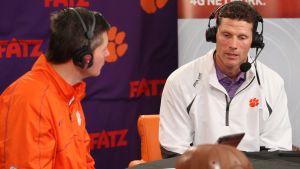 Defensive Coordinator Brent Venableslive on air at the 2013 Clemson Football National Signing Day Webcast.