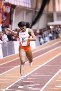 Marlena Wesh won the women's 400 dash for a third straight ACC Indoor Championships.