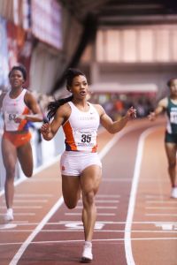 Dezerea Bryant won the 200-meter dash Saturday with a season-best time of 23.22.