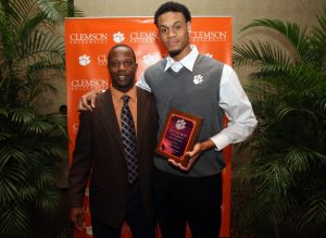 K.J. McDaniels received the Tom Lynch Most Improved Award, presented by Assistant Coach Earl Grant.