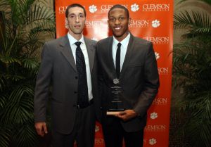 Jordan Roper received the Tiger Strength Award, presented by strength & conditioning coach Darric Honnold.