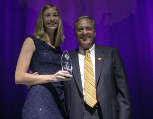 Bill D'Andrea Service Award - Alexa Rand, Volleyball with Senior Associate Athletic Director Bill D'Andrea