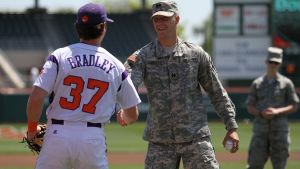 Clemson celebrated Military Appreciation Day during Game 1 of the Clemson vs. Georgia Tech series on Friday.