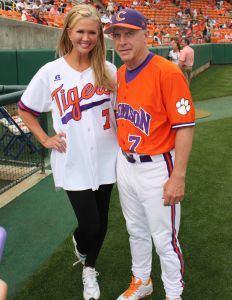 Nancy O'Dell and Head Coach Jack Leggett