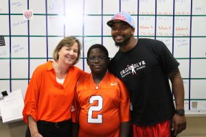 Amari and Tajh Boyd with Clemson Learning Specialist Coordinator Maria Herbst