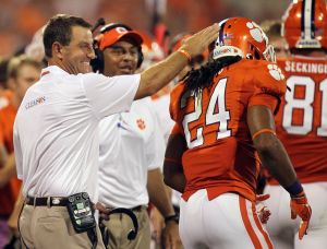 Head Coach Dabo Swinney and Zac Brooks