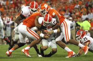 Vic Beasley and Corey Crawford