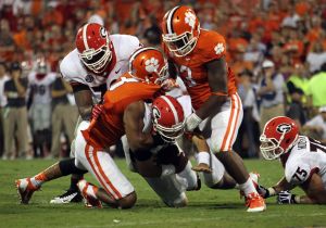 Vic Beasley and Corey Crawford