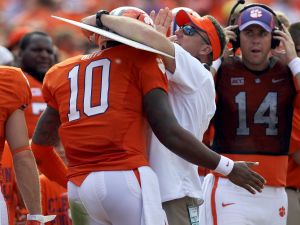 Tajh Boyd and Offensive Coordinator Chad Morris