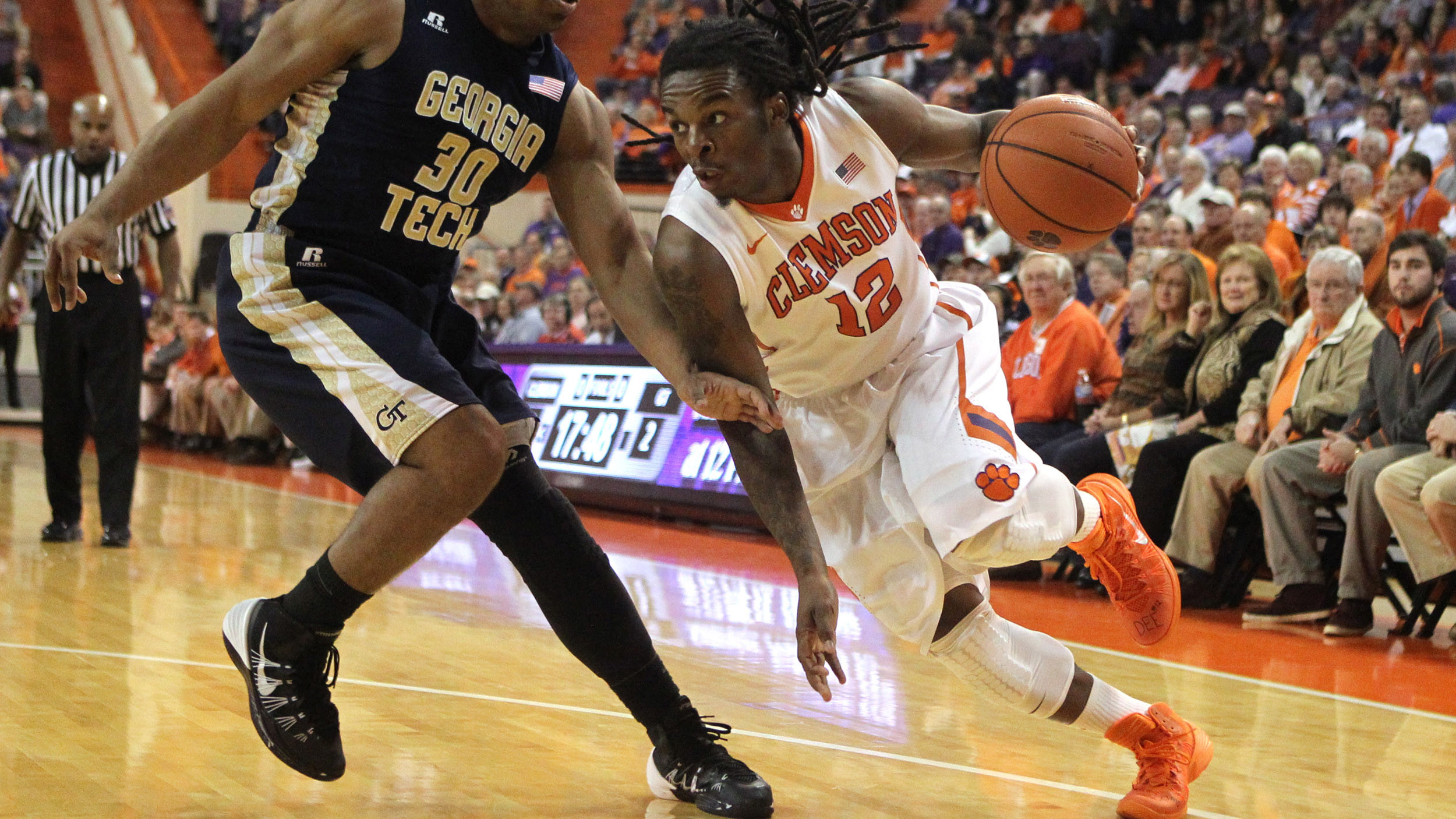 Tigers Cling to 45-41 Victory over Georgia Tech Tuesday